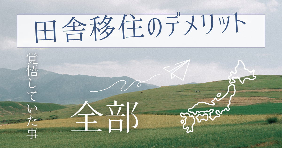 田舎　デメリット　ブログ