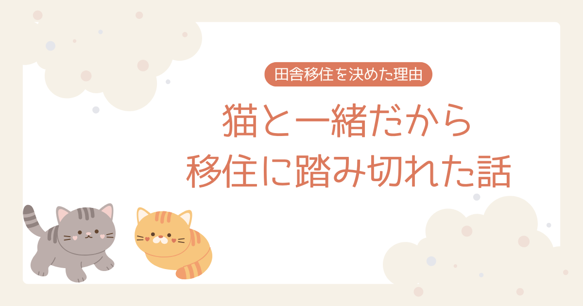 猫と田舎移住　ブログ